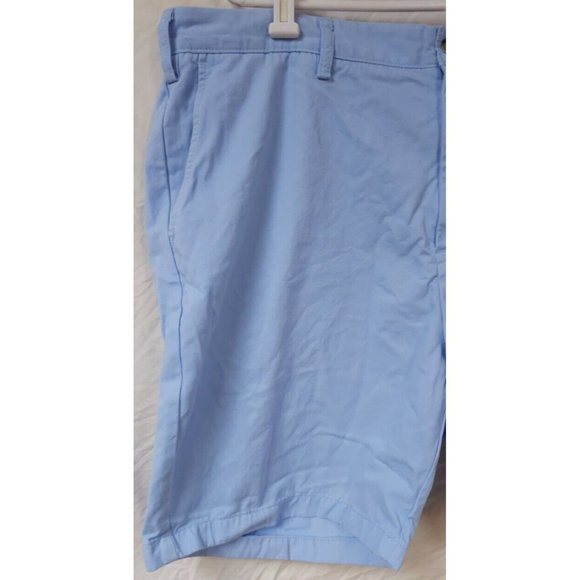 Nautica Mens 40 Blue The Deck Classic Fit Flat Front Chino Khaki Shorts - Picture 2 of 13